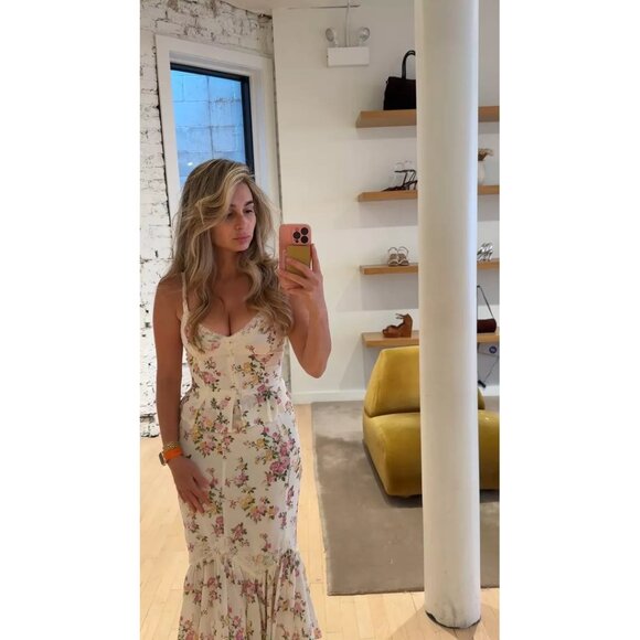REFORMATION Irisa Floral Trumpet Dress in Posy Size US 6 - Picture 1 of 11